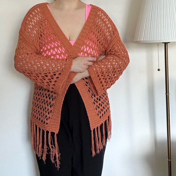 3/50$ Knitted cape cardigan in boho style / size M - Picture 10 of 10